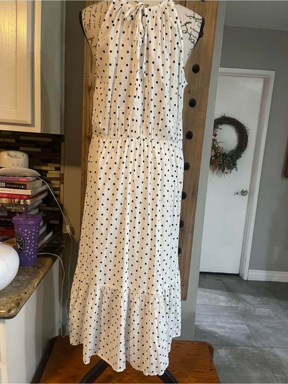 Banana Republic White Polka Dot Maxi Dress - Picture 7 of 11